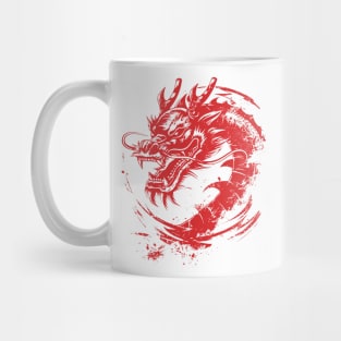 Symbolic zodiac Red Chinese Dragon Mug